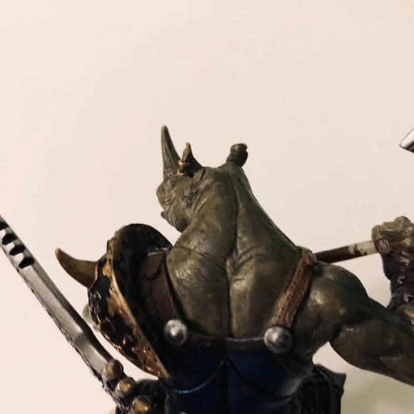 2007  Papo Fantasy Mutant Rhino Man Warrior Knight 4 Inch Tall Figure Toy - Picture 13 of 13